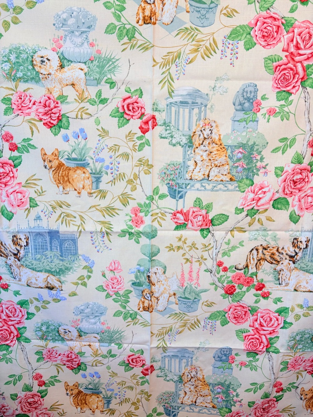 Spectrum Gallery Margarita Design Dog Upholstery Fabric Remnant 53”x57”